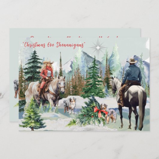 オージーカード付きクリスマスイブシェナニガン シーズンカード (正面/裏面)