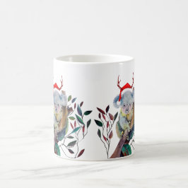 オージークリスマスコアラガムツリーサンタハットレッド コーヒーマグカップ