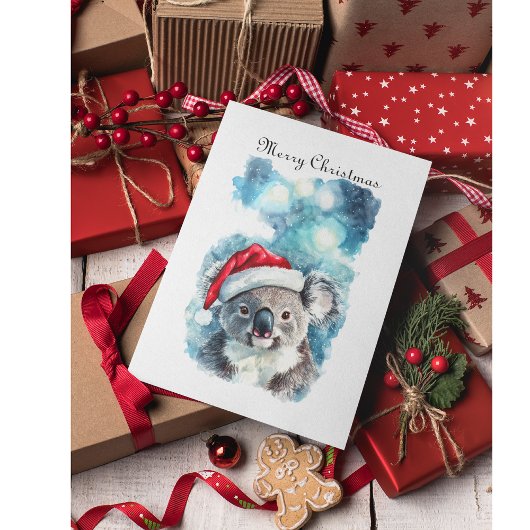 オージークリスマス応援コアラベアカスタム シーズンポストカード