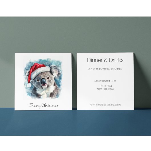 オージークリスマス応援コアラベアカスタム 招待状