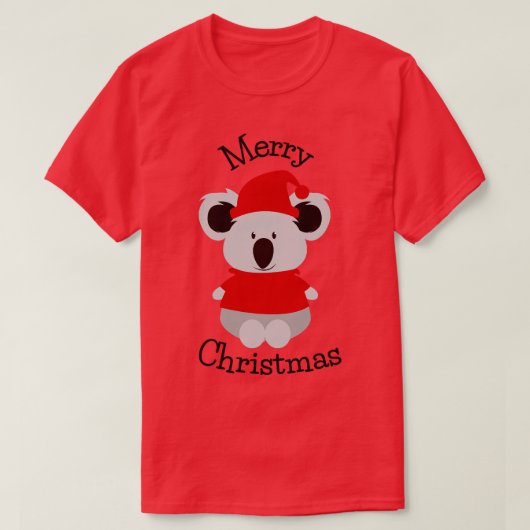 オージーコアラ・クリスマス Tシャツ (デザイン正面)