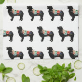 オージーシェパード犬ブリードボヘミアンフローラサドル キッチンタオル (折り畳み)