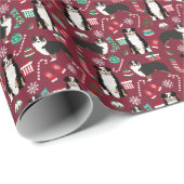 オージードッグトリコラードクリスマスホリデー ラッピングペーパー (ロールコーナー)