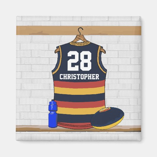 オージーパーソナライズされたルールサッカージャージーBRY マグネット (正面)