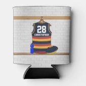 オージーパーソナライズされたルールサッカージャージーBRY 缶クーラー (正面)