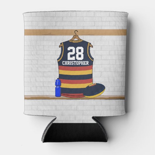 オージーパーソナライズされたルールサッカージャージーBRY 缶クーラー (正面)