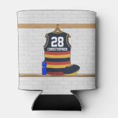 オージーパーソナライズされたルールサッカージャージーBRY 缶クーラー (裏面)