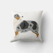 オージー。オーストラリアの羊飼い クッション (裏面)