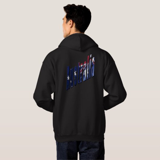 オージーDimensional Logo, Mens Blackフード付きスウェットシャツ パーカ (裏面フル)
