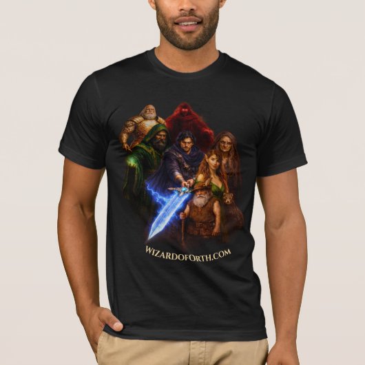オースの魔法使い - ヒーロー＆ヴィランズ ファンタジーTシャツ Tシャツ (正面)