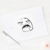 オースウィートイエズスザッツグッドレイジ顔ミーム ラウンドシール (封筒)