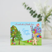 オースウィートキャンディランドカップケーキと棒つきキャンデー ポストカード (スタンド正面)