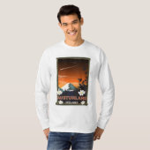オースターランドアイスランド旅行ポスター Tシャツ (正面フル)