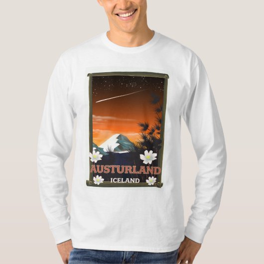 オースターランドアイスランド旅行ポスター Tシャツ (正面)