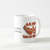 オースティンのオートバイのライダーのグループのマグ コーヒーマグカップ (正面右)