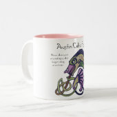 オースティンのケルト族のFestのロゴの2003年のコーヒーか茶マグ ツートーンマグカップ (正面左)