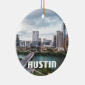 オースティンのテキサス州のスカイラインの写真 セラミックオーナメント (右)
