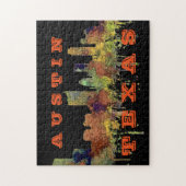 オースティンのテキサス州のスカイライン-サファリのもみ革 ジグソーパズル (縦)