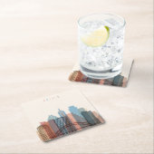 オースティンのテキサス州|都市スカイライン スクエアペーパーコースター (インサイチュ)