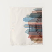 オースティンのテキサス州|都市スカイライン タペストリー (正面)