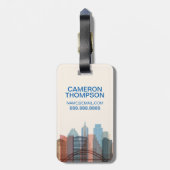 オースティンのテキサス州|都市スカイライン ラゲッジタグ (裏面縦)