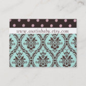 オースティンのベビーカード 名刺 (裏面)