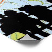 オースティンの代替カラーこうもりプリント ポスター (角)