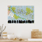 オースティンの代替カラーこうもりプリント ポスター (キッチン)