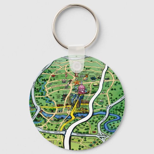 オースティンの地図 キーホルダー (正面)