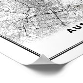 オースティンの地図 ポスター (角)