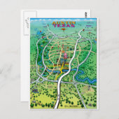 オースティンの地図 ポストカード (正面/裏面)