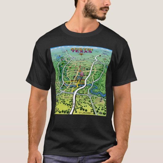 オースティンの地図 Tシャツ (正面)