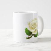 オースティンの白いバラ ジャンボコーヒーマグカップ (正面右)