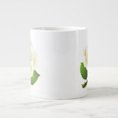 オースティンの白いバラ ジャンボコーヒーマグカップ (正面)