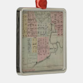 オースティンの芝刈り機郡、ミネソタの地図 メタルオーナメント (右)
