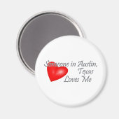 オースティンの誰か、テキサス州 マグネット (正面/裏面)