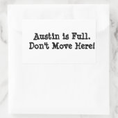 オースティンはいっぱいだ。バンパーステッカー 長方形シール (バッグ)