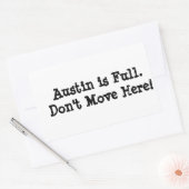 オースティンはいっぱいだ。バンパーステッカー 長方形シール (封筒)