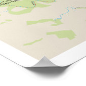 オースティンアウトドア地図ポスター ポスター (角)