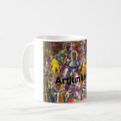 オースティンアンダーグラウンド抽象芸術ハンカマーアルチュンクハウス コーヒーマグカップ (正面左)