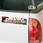 オースティンキャピタルキャピトルテキサス州 バンパーステッカー (トラック上)