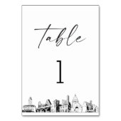 オースティンスカイラインテーブル3.5x5カード テーブルナンバー (裏面)