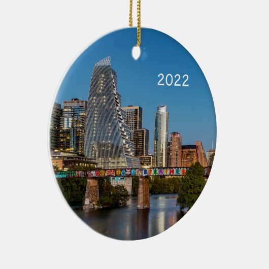 オースティンスカイラインデイ&デュスクテキサス州オーナメント セラミックオーナメント (右)