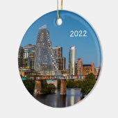 オースティンスカイラインデイ&デュスクテキサス州オーナメント セラミックオーナメント (左)