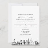 オースティンスカイライン結婚式招待状と写真 招待状 (正面)