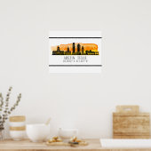 オースティンスカイライン緯度 ポスター (キッチン)