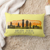 オースティンスカイライン緯度 ランバークッション (ブランケット)