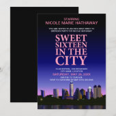 オースティンスカイラインSweet sixteen映画パーティー 招待状 (正面/裏面)