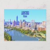 オースティンダウンタウンテキサス州ヴィンテージ ポストカード (正面)
