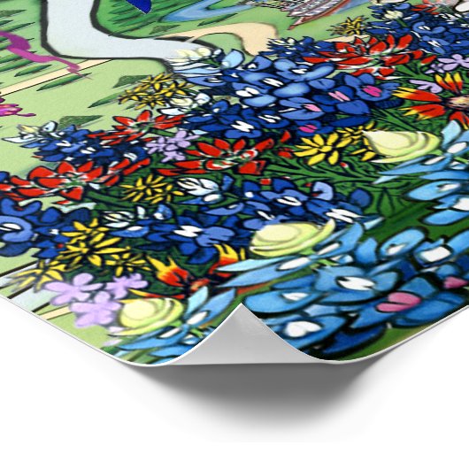 オースティンテキサス州おもしろいアート ポスター (角)